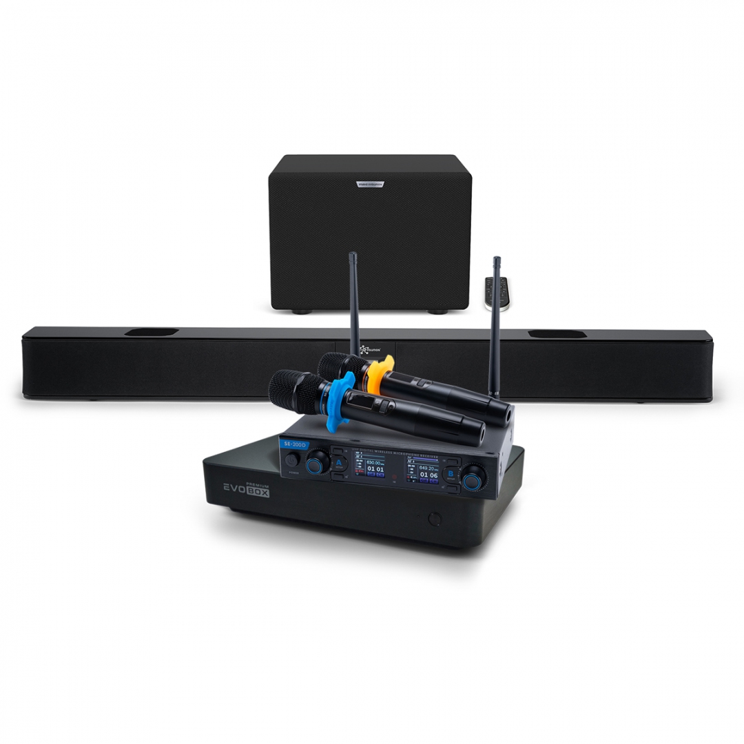 Hi-End караоке-система EVOBOX Premium + EvoSoundBar (саундбар с караоке) в Монино