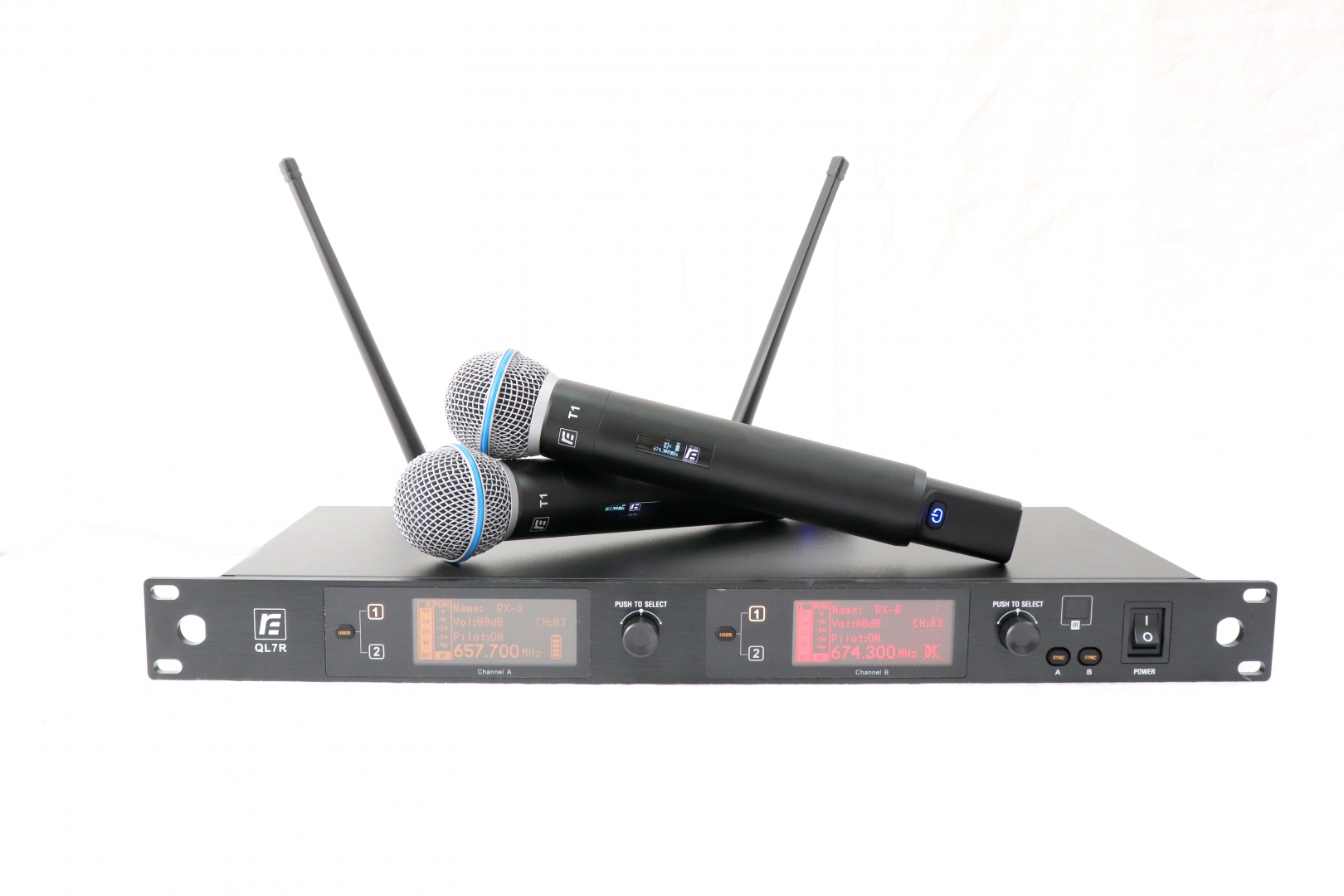 RFIntell QL7R/T1-A 651,800-683,400 МГц 2-канальная радиосистема с 2-мя ручными микрофонами в Монино