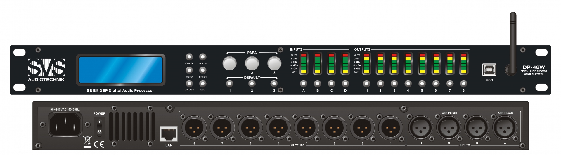 SVS Audiotechnik DP-48W Цифровой процессор: 4 входа 8 выходов в Монино