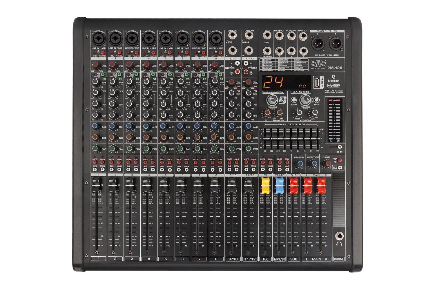 SVS Audiotechnik mixers PM-12A Активный аналоговый микшерный пульт, 12-канальный в Монино